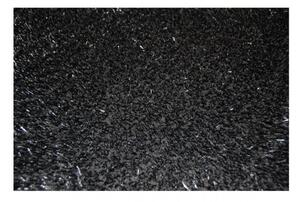 Luxusní kusový koberec Shaggy Verona černý 80x150cm