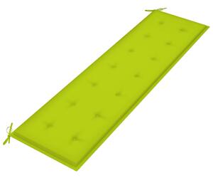Poduška na zahradní lavici - jasně zelená - textil | 180x50x4 cm