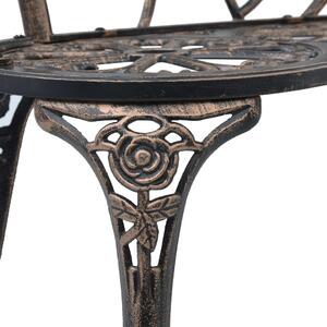 Bistro lavice - 100 cm - litý hliník | bronzová