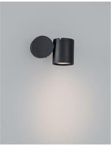 NOVA LUCE venkovní nástěnné svítidlo FOCUS černý hliník skleněný difuzor GU10 1x7W 100-240V IP54 bez žárovky 9207912