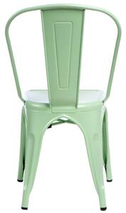 Židle PARIS zelená inspirované TOLIX, Sedák bez čalounění, Nohy: kov, kov, barva: zelená, bez područek kov