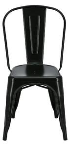 Židle PARIS černá inspirované TOLIX, Sedák bez čalounění, Nohy: kov, , barva: černá, bez područek kov