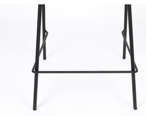 White Label Living Barová židle JOLIEN tmavě šedá/nohy černé 1500089