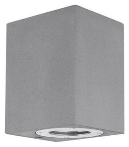 NOVA LUCE venkovní nástěnné svítidlo FUENTO šedý beton skleněný difuzor GU10 1x7W IP65 100-240V bez žárovky světlo dolů 9790542
