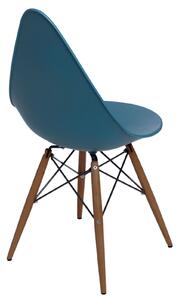 Židle RUSH DSW navy zelená/tmavá, Sedák bez čalounění, Nohy: dřevo, , barva: zelená, bez područek buk