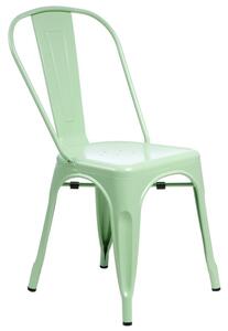 Židle PARIS zelená inspirované TOLIX, Sedák bez čalounění, Nohy: kov, kov, barva: zelená, bez područek kov
