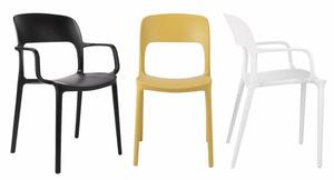 Židle Flexi s područkami černá