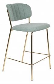 White Label Living Barová židle s područkami JOLIEN ZUIVER světle zelená/nohy zlaté 1500093