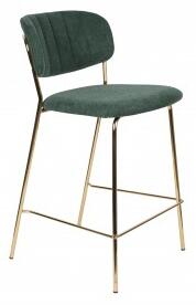 White Label Living Barová židle s područkami JOLIEN ZUIVER zelená/nohy zlaté 1500092