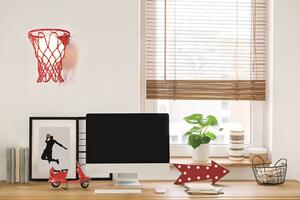 Mantra 7244 Basketball, červené nástěnné svítidlo ve tvaru basketbalového koše, 1xE27 průměr 30cm