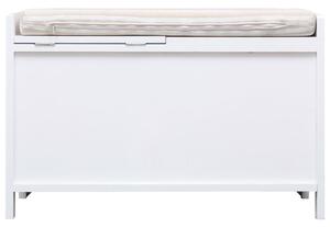 Lavice do předsíně - 70x33,5x45 cm - dřevo pavlovnie | bílá