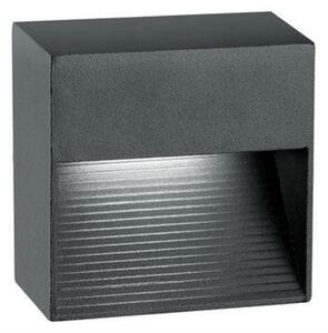 NOVA LUCE venkovní nástěnné svítidlo KRYPTON tmavě šedý hliník LED 3W 3000K 220-240V 15st. IP54 726408