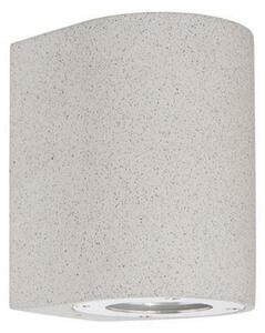 NOVA LUCE venkovní nástěnné svítidlo LIDO bílý pískovec skleněný difuzor GU10 1x7W IP65 100-240V bez žárovky světlo dolů 9790531