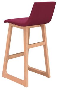 Barové židle Quarry - 2 ks - textil | vínové
