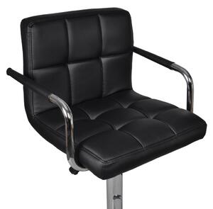 Barové židle s područkami - 2 ks | černá