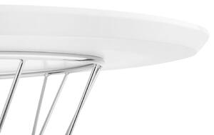 Stůl TWIST 80 bílý - MDF, chrom, 80 x 80 cm, bílá , kov