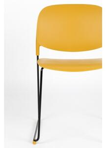 White Label Living Jídelní židle STACKS ZUIVER,plast okrový 1100452