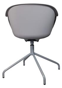 Židle Roundy světle šedá, kov, barva: šedá