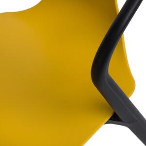 Židle Bella černo-žlutá