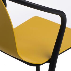 Židle Bella černo-žlutá