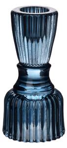 Mondex Skleněný svícen PATRICIA BLUE 5,1x10,2 cm modrý