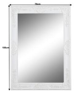 Dřevěné nástěnné zrcadlo Malkia 9, bílé
