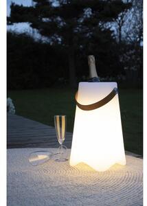 House Nordic LED nádoba na víno BRISTOL s PU popruhem,bílá 6408255