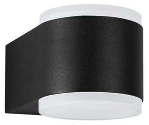 NOVA LUCE venkovní nástěnné svítidlo NUS černý hliník a akrylový difuzor LED 2x4W 3000K 100-240V 120st. IP54 světlo nahoru a dolů 9200202