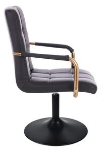LuxuryForm Židle VERONA GOLD na černém talíři - černá