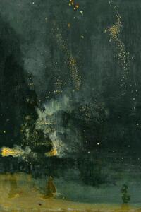 Obrazová reprodukce Nocturne in Black & Gold (The Fallen Rocket) - James McNeill Whistler, (26.7 x 40 cm)