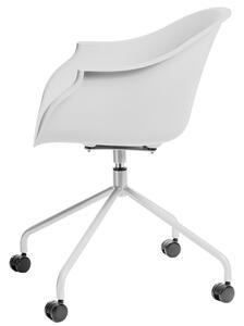 Židle kancelářská na kolečkách Roundy bílá