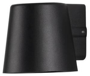 NOVA LUCE venkovní nástěnné svítidlo OVI černý hliník skleněný difuzor GU10 1x7W 220-240V IP54 bez žárovky světlo dolů 9136182