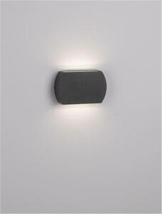 NOVA LUCE venkovní nástěnné svítidlo PARRIS antracitový hliník a čiré sklo LED 7.7W 3000K 220-240V 253st. IP65 9492630