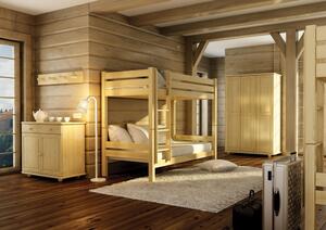 Patrová postel LK136 80 x 200 cm - bezbarvý