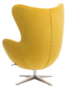 Křeslo Egg Velvet žluté