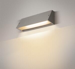 SLV 1003454 Pema, šedé venkovní nástěnné svítidlo LED 16W 3000/4000K, délka 28cm, IP65