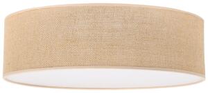 Stropní svítidlo Juta, 1x jutové stínítko, (bílé plexisklo), (fi 50cm)