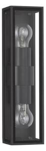 NOVA LUCE venkovní nástěnné svítidlo REGINA antracitový hliník a čiré sklo E27 2x12W 220-240V bez žárovky IP65 9492442