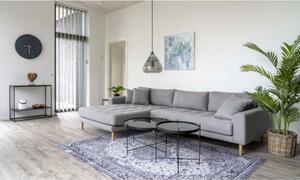 House Nordic Rohová pohovka LIDO 290 cm,polyester světle šedý, levý roh 1301191L