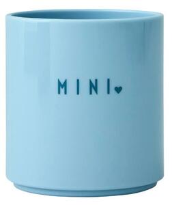 Světle modrý dětský hrnek Design Letters Mini Darling
