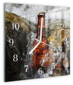 Skleněné hodiny Pivo zskb-30x30-00079372