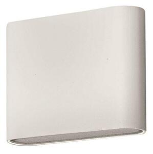 NOVA LUCE venkovní nástěnné svítidlo SOHO bílý hliník skleněný difuzor LED 2x3W 3000K 220-240V 2x60st. IP54 světlo nahoru a dolů 740402
