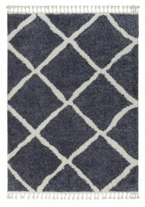 Kusový koberec Shaggy Cross šedý 180x270cm