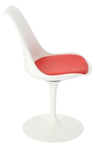Židle Tulip Basic bílá/červený sedák