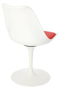 Židle Tulip Basic bílá/červený sedák
