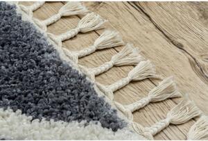 Kusový koberec Shaggy Cross šedý 70x200cm