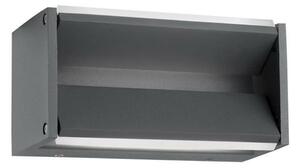 NOVA LUCE venkovní nástěnné svítidlo TWIN tmavě šedý hliník akrylový difuzor LED 2x5W 3000K 220-240V rotační 0-90st. IP54 713122