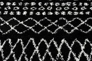 Kusový koberec Shaggy Etnic černý 140x190cm
