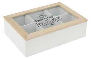 Dřevěný organizér na čaj Positive2, 24x16,5x7 cm