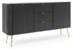 Komoda se zásuvkami, výška 168 cm, moderní design, vhodná do obývacího pokoje nebo ložnice